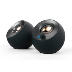 Creative Pebble V2 – Enceintes de Bureau avec Alimentation USB-C 2.0, entrée auxiliaire de 3,5 mm, jusqu'à 8 W de Puissance RMS