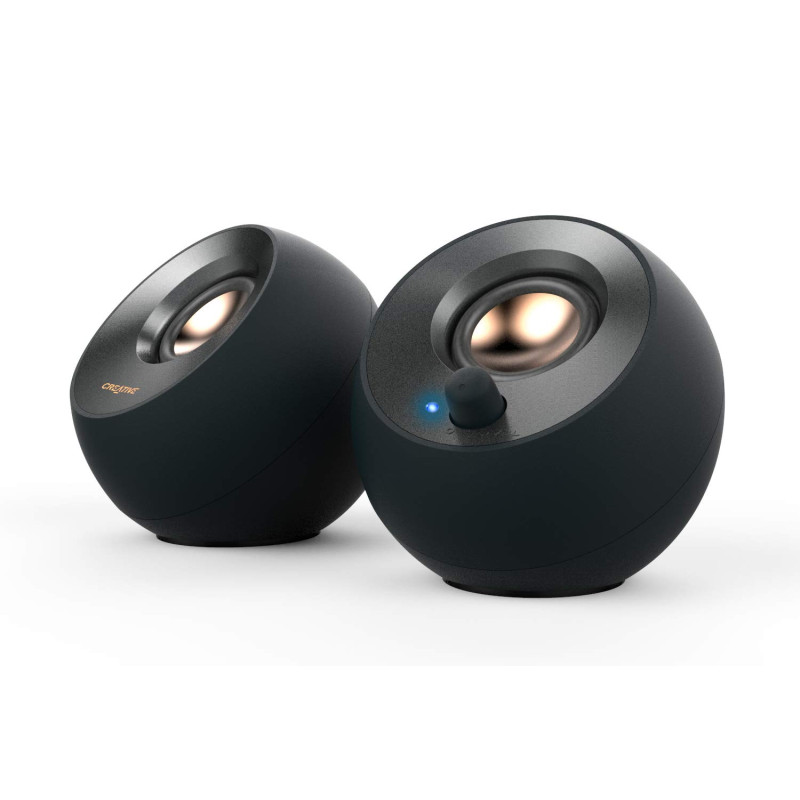 Creative Pebble V2 – Enceintes de Bureau avec Alimentation USB-C 2.0, entrée auxiliaire de 3,5 mm, jusqu'à 8 W de Puissance RMS Creative Pebble V2 – Enceintes de Bureau avec Alimentation USB-C 2.0, entrée auxiliaire de 3,5 mm, jusqu'à 8 W de Puissance RMS