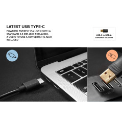 Creative Pebble V2 – Enceintes de Bureau avec Alimentation USB-C 2.0, entrée auxiliaire de 3,5 mm, jusqu'à 8 W de Puissance RMS 