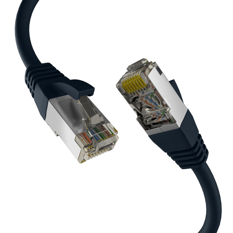 EFB-Elektronik - Câble réseau CAT. 8 jusqu'à 40 Gbit - Câble LAN de 7,5 m - Câble Ethernet avec protection anti-torsion - Transm