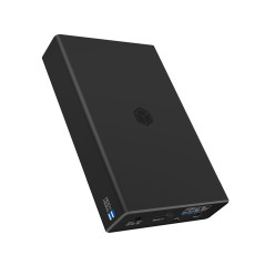 ICY Box Raid IB-RD2253-C31 Boîtier pour 2 disques SSD et HDD de 2,5", câble USB-C et USB-A, USB 3.1 Gen2 (10 GB/s), Aluminium, N
