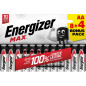 Energizer Max Lot de 8 + 4 Piles AA, Longue durée pour Un Usage Quotidien, sans sulfatation, avec 10 Ans de durée de Vie