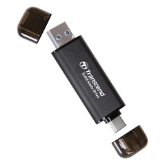 Transcend ESD310C SSD Portable 2To Type-A/Type-C Compatible PS4/PS5 Noir- TS2TESD310C, Noir