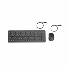 HP 150 Wired Mouse/KB Combo FR Clavier Souris Incluse USB Noir