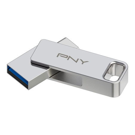 PNY 256GB Duo Link USB 3.2 Type-C Dual Flash Drive pour Les appareils Android et Les Ordinateurs - Stockage Mobile Externe pour 