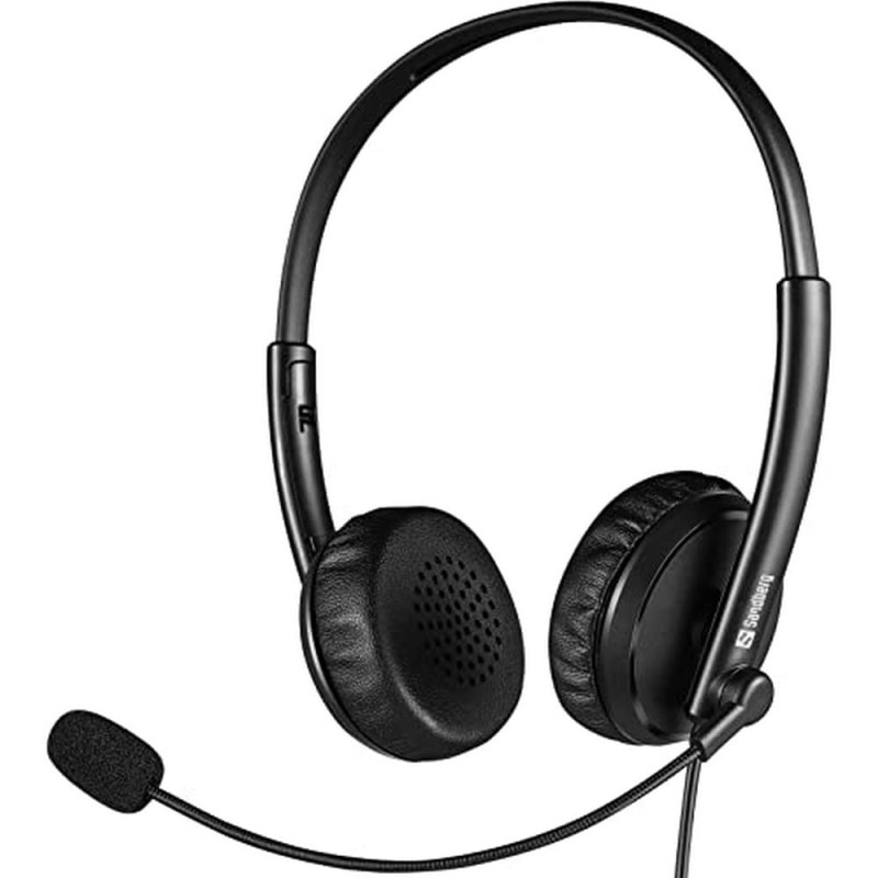 Sandberg 2in1 Office Headset Jack+USB | Casque Filaire avec Microphone | Réunions Mains Libres | Casque de Bureau | Casque 2 en Sandberg 2in1 Office Headset Jack+USB | Casque Filaire avec Microphone | Réunions Mains Libres | Casque de Bureau | Casque 2 en