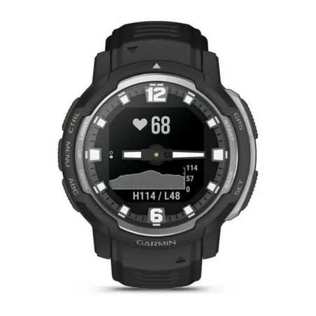 Garmin Instinct Crossover - Montre GPS connectée Hybride et Robuste – Noire – Boîtier 45 mm