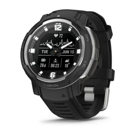 Garmin Instinct Crossover - Montre GPS connectée Hybride et Robuste – Noire – Boîtier 45 mm