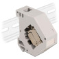 Delock Adaptateur Rail DIN avec Module Keystone RJ45 Femelle Cat.6A LSA Delock Adaptateur Rail DIN avec Module Keystone RJ45 Femelle Cat.6A LSA