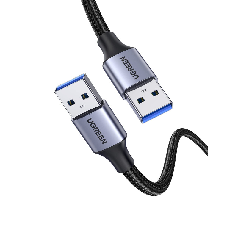 UGREEN Câble USB 3.0 Type A Mâle vers Male Nylon Tressé pour Disque Dur Externe, Lecteur DVD, Refroidisseur PC Portable, Hub, TV UGREEN Câble USB 3.0 Type A Mâle vers Male Nylon Tressé pour Disque Dur Externe, Lecteur DVD, Refroidisseur PC Portable, Hub, TV
