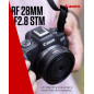 Objectif Canon RF 28 mm F2.8 STM, distance focale large, plein format, design "pancake", photographie paysage/voyage/rue, compat Objectif Canon RF 28 mm F2.8 STM, distance focale large, plein format, design "pancake", photographie paysage/voyage/rue, compat