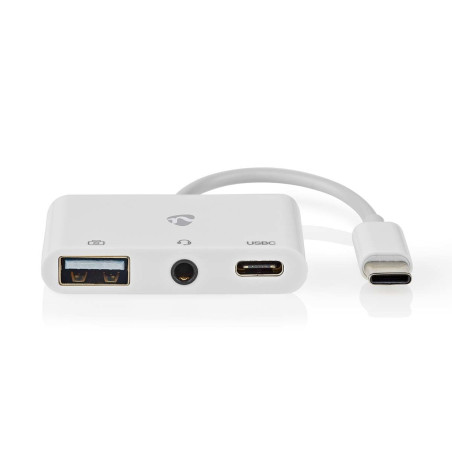 NEDIS Adaptateur Multi-Ports USB | USB 2.0 | USB-c Femelle | USB-a Femelle/USB-c Femelle / 3.5 mm Feme