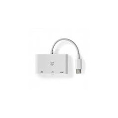 NEDIS Adaptateur Multi-Ports USB | USB 2.0 | USB-c Femelle | USB-a Femelle/USB-c Femelle / 3.5 mm Feme