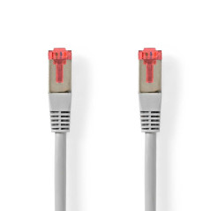 NEDIS Câble Cat 6 | Connecteur RJ45 (8P8C) | Fiche RJ45 (8P8C) | S/FTP | 5 m | Rond | PVC | Gris | Crochet de suspension