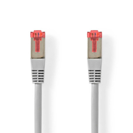 NEDIS Câble Cat 6 | Connecteur RJ45 (8P8C) | Fiche RJ45 (8P8C) | S/FTP | 5 m | Rond | PVC | Gris | Crochet de suspension