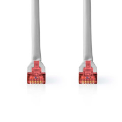 NEDIS Câble Cat 6 | Connecteur RJ45 (8P8C) | Fiche RJ45 (8P8C) | S/FTP | 5 m | Rond | PVC | Gris | Crochet de suspension