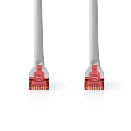 NEDIS Câble Cat 6 | Connecteur RJ45 (8P8C) | Fiche RJ45 (8P8C) | S/FTP | 5 m | Rond | PVC | Gris | Crochet de suspension