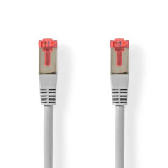 NEDIS Câble Cat 6 | Connecteur RJ45 (8P8C) | Fiche RJ45 (8P8C) | S/FTP | 5 m | Rond | PVC | Gris | Crochet de suspension