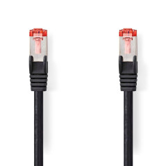 NEDIS Câble Cat 6 | Connecteur RJ45 (8P8C) | Fiche RJ45 (8P8C) | SF/UTP | 3.00 m | Rond | PVC LSZH | Noir | Sac en plastique