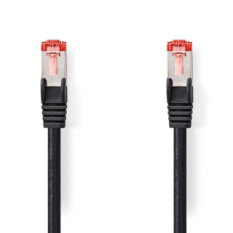 NEDIS Câble Cat 6 | Connecteur RJ45 (8P8C) | Fiche RJ45 (8P8C) | SF/UTP | 3.00 m | Rond | PVC LSZH | Noir | Sac en plastique NEDIS Câble Cat 6 | Connecteur RJ45 (8P8C) | Fiche RJ45 (8P8C) | SF/UTP | 3.00 m | Rond | PVC LSZH | Noir | Sac en plastique