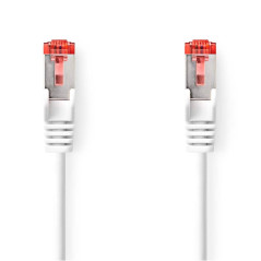 NEDIS Câble Cat 6 | RJ45 mâle | RJ45 mâle | S/FTP | 3,0 m | Rond | LSZH | blanc | Étiquette