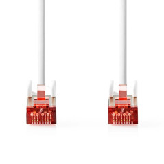 NEDIS Câble Cat 6 | RJ45 mâle | RJ45 mâle | S/FTP | 3,0 m | Rond | LSZH | blanc | Étiquette