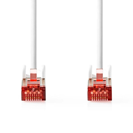 NEDIS Câble Cat 6 | RJ45 mâle | RJ45 mâle | S/FTP | 3,0 m | Rond | LSZH | blanc | Étiquette