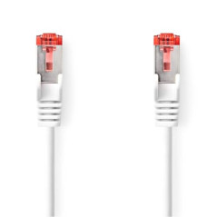 NEDIS Câble Cat 6 | RJ45 mâle | RJ45 mâle | S/FTP | 3,0 m | Rond | LSZH | blanc | Étiquette