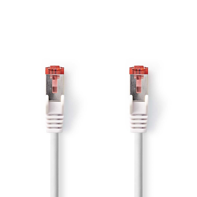 NEDIS Câble Cat 6 | Connecteur RJ45 (8P8C) | Fiche RJ45 (8P8C) | SF/UTP | 7,50 m | Rond | PVC LSZH | Blanc | Sac en plastique NEDIS Câble Cat 6 | Connecteur RJ45 (8P8C) | Fiche RJ45 (8P8C) | SF/UTP | 7,50 m | Rond | PVC LSZH | Blanc | Sac en plastique