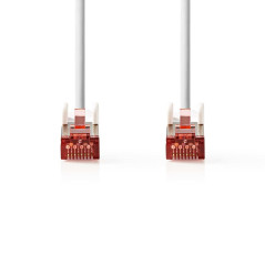 NEDIS Câble Cat 6 | Connecteur RJ45 (8P8C) | Fiche RJ45 (8P8C) | SF/UTP | 7,50 m | Rond | PVC LSZH | Blanc | Sac en plastique