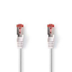 NEDIS Câble Cat 6 | Connecteur RJ45 (8P8C) | Fiche RJ45 (8P8C) | SF/UTP | 7,50 m | Rond | PVC LSZH | Blanc | Sac en plastique
