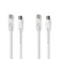 NEDIS Câble combiné coaxial/CAT6 | avec connecteurs | 1,5 m