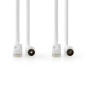 NEDIS Câble combiné coaxial/CAT6 | avec connecteurs | 1,5 m