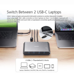 ATEN US3311 Station d'accueil KVM 2 Ports USB-C 4K DisplayPort