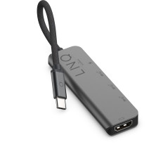 Linq 5-en-1 Hub USB-C Pro – Multiport 10 Gbps avec HDMI 4K @60 Hz, Power Delivery 100 W & Ports USB-A/USB-C – Station d’Extensio