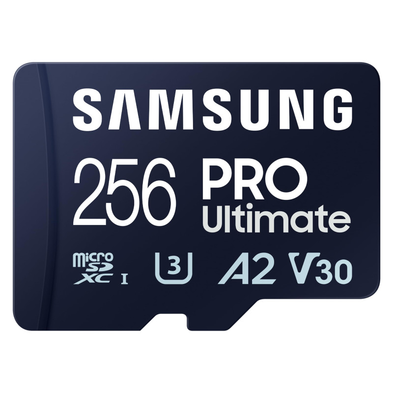 Samsung Carte Mémoire MicroSDXC, PRO Ultimate MB-MY256SA/WW, 256 Go, vitesse de lecture jusqu'à 200 Mo/s, fournie avec adaptateu Samsung Carte Mémoire MicroSDXC, PRO Ultimate MB-MY256SA/WW, 256 Go, vitesse de lecture jusqu'à 200 Mo/s, fournie avec adaptateu