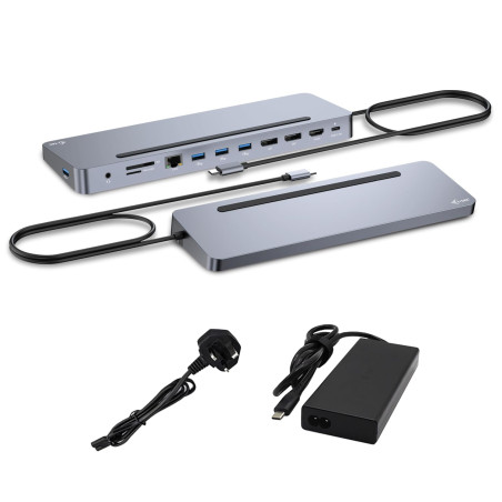 I-TEC USB-C Ergo Dock + Charger 3X LCD + Charger 100W (Bundle)