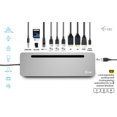 I-TEC USB-C Ergo Dock + Charger 3X LCD + Charger 100W (Bundle)