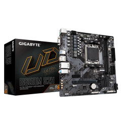 GIGABYTE B650M S2H Carte mère - AMD Ryzen série 9000, VRM 5+2+2 Phases, jusqu'à 6400 MHz DDR5 (OC), 1xPCIe 4.0 M.2, LAN GbE, USB