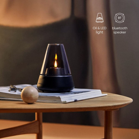 Haut-Parleur sans Fil de Haute qualité et feu atmosphérique : Nordic Light Pro Argent