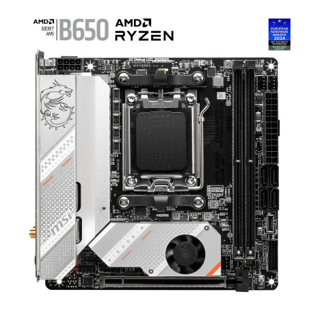MSI MPG B650I Edge WiFi Carte mère, Mini-ITX - pour Processeurs AMD Ryzen 7000 à 9000, AM5 - VRM 8 Phases directes, SPS 80 A, DD
