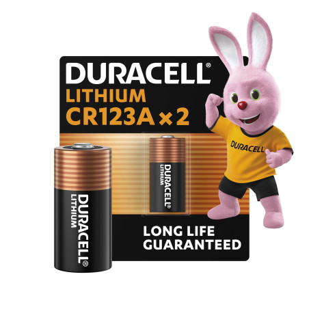 DURACELL CR123 Piles au lithium haute puissance 3V (CR123A / CR17345) (lot de 2) – longue durée – Pour appareils photos, lampes