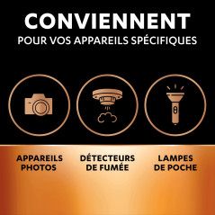 DURACELL CR123 Piles au lithium haute puissance 3V (CR123A / CR17345) (lot de 2) – longue durée – Pour appareils photos, lampes 