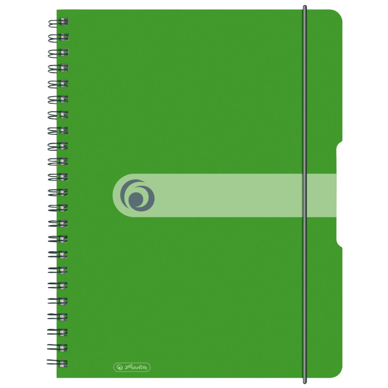 Herlitz bloc à spirales de 80 feuilles, format A4, papier sans bois, quadrillé, vert pomme Herlitz bloc à spirales de 80 feuilles, format A4, papier sans bois, quadrillé, vert pomme