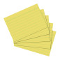 Herlitz Fiches Bristol A5, ligné, Jaune, 100 Pièces Herlitz Fiches Bristol A5, ligné, Jaune, 100 Pièces