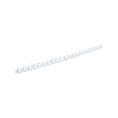 Genie - 12381 reliure plastique - 12 mm, 25 pièces, format a4 compatibles avec toutes les relieuses blanc