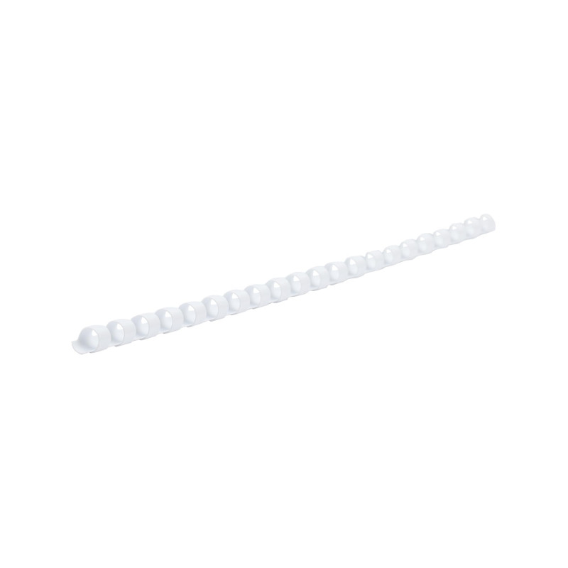 Genie - 12381 reliure plastique - 12 mm, 25 pièces, format a4 compatibles avec toutes les relieuses blanc