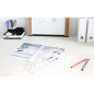 Genie - 12381 reliure plastique - 12 mm, 25 pièces, format a4 compatibles avec toutes les relieuses blanc