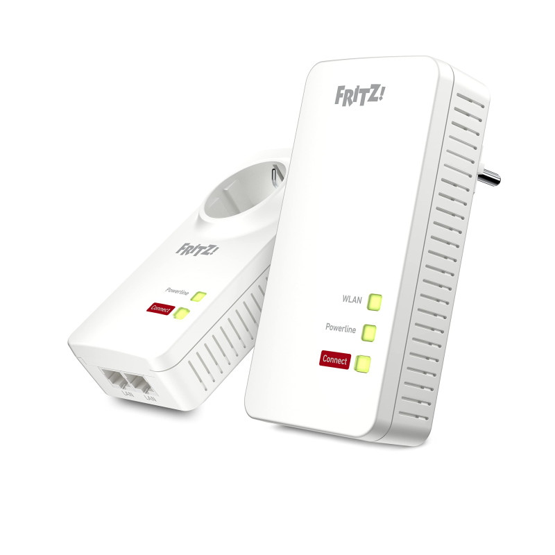 AVM Fritz Powerline 1260E/1220E WLAN Set (point d'accès WLAN, idéal pour le streaming multimédia ou les connexions NAS, 1200 Mbi AVM Fritz Powerline 1260E/1220E WLAN Set (point d'accès WLAN, idéal pour le streaming multimédia ou les connexions NAS, 1200 Mbi