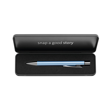 Pelikan 821278 stylo-bille Snap® Metallic K10 Frosted Blue, boîte métal